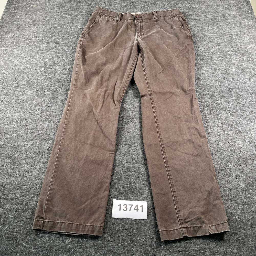 Eddie Bauer Pants Womens 12 Brown Excellent Legend Wash Cotton Straight Leg